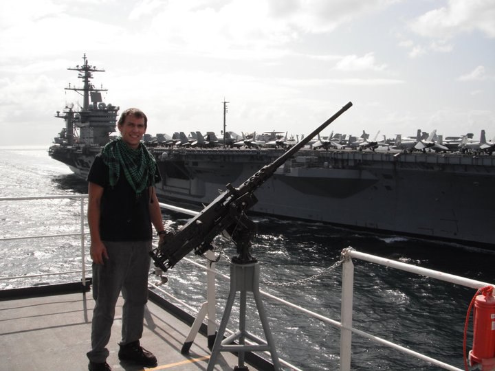 Aircraft carrier alongside