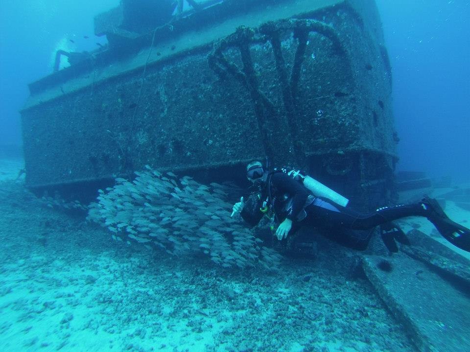 Scuba diving shipwreck