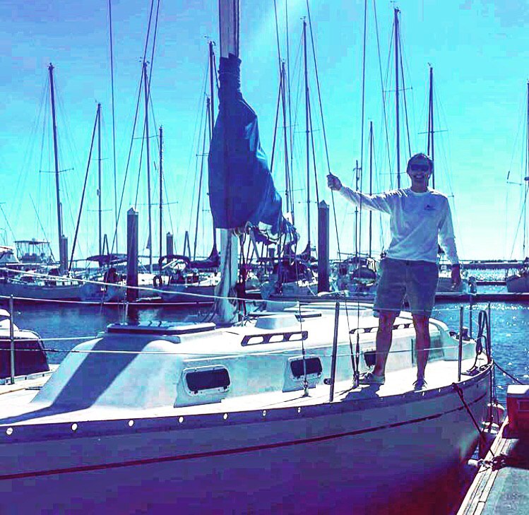 Sailboat at marina